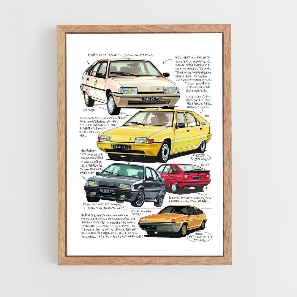 citroen-4 cadre Bois clair