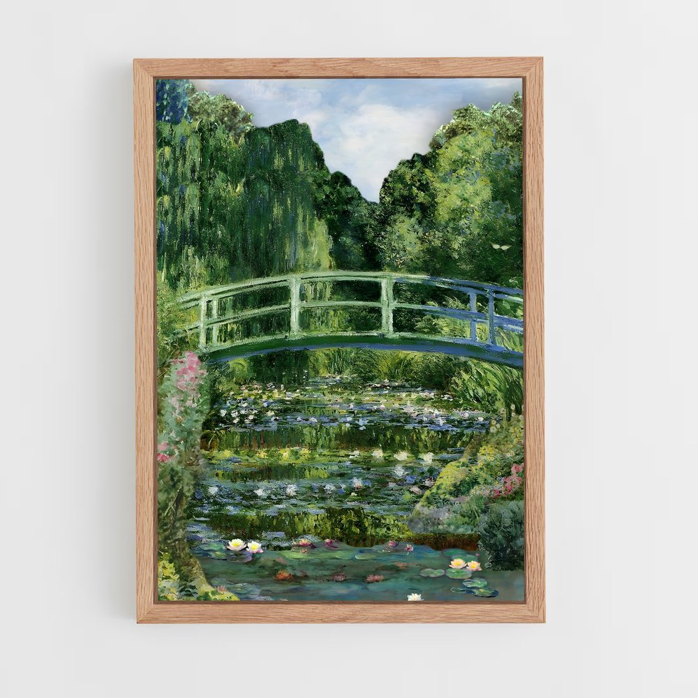 claude-monet-7 cadre Bois clair