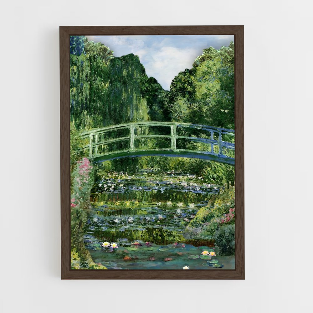 claude-monet-7 cadre Bois foncé
