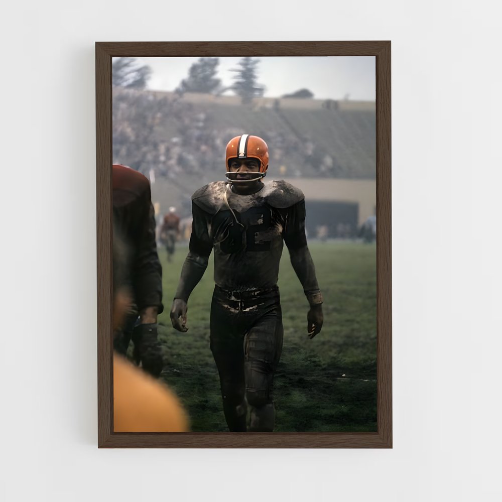 cleveland-browns-2 cadre Bois foncé