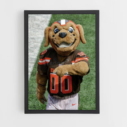 Maskottchen-Poster der Cleveland Browns