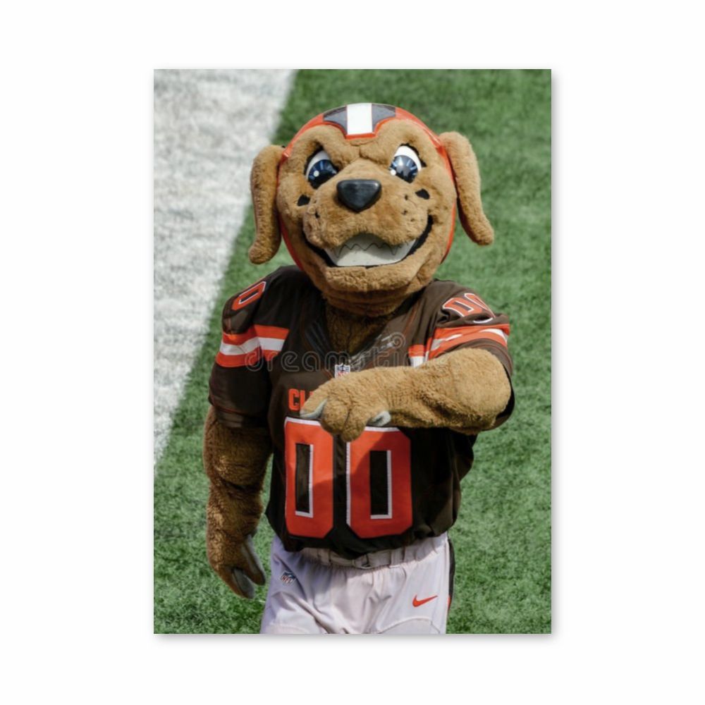 Maskottchen-Poster der Cleveland Browns