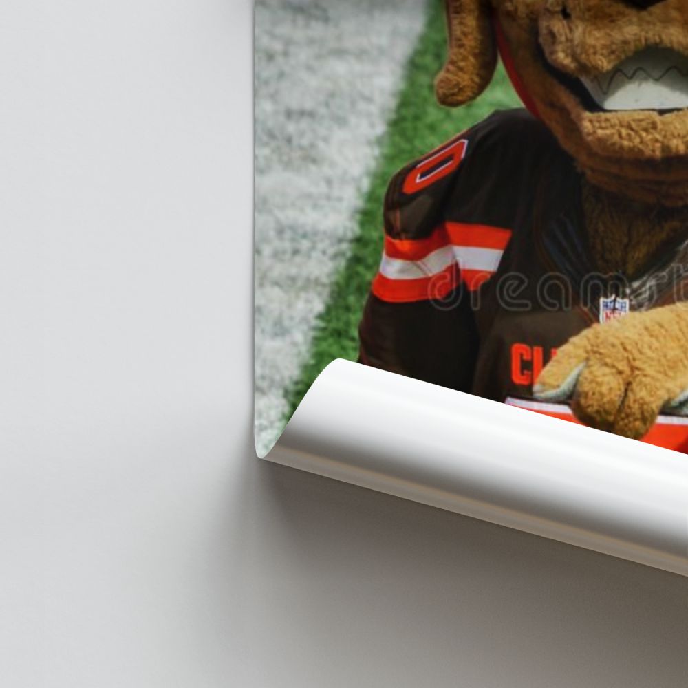 Maskottchen-Poster der Cleveland Browns