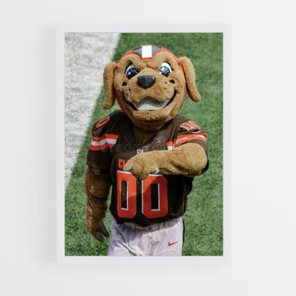 Maskottchen-Poster der Cleveland Browns