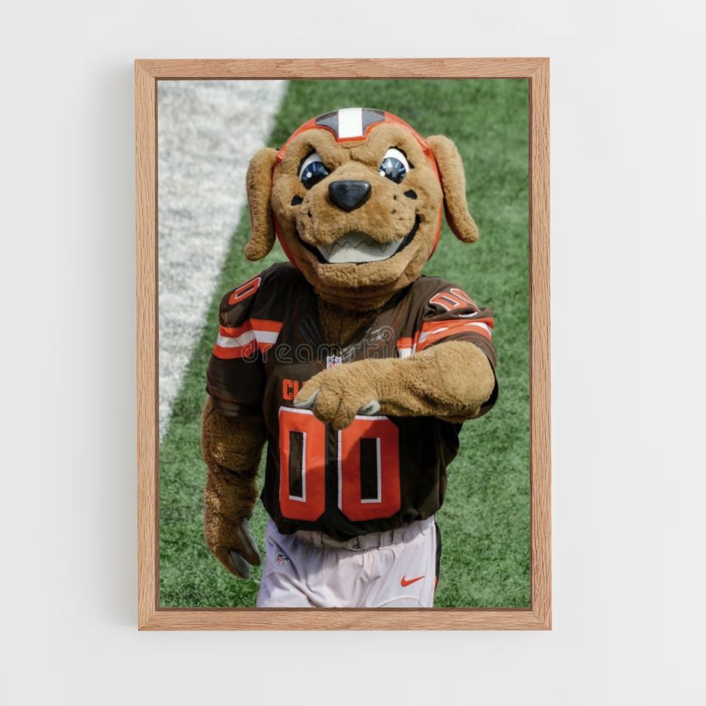 Maskottchen-Poster der Cleveland Browns