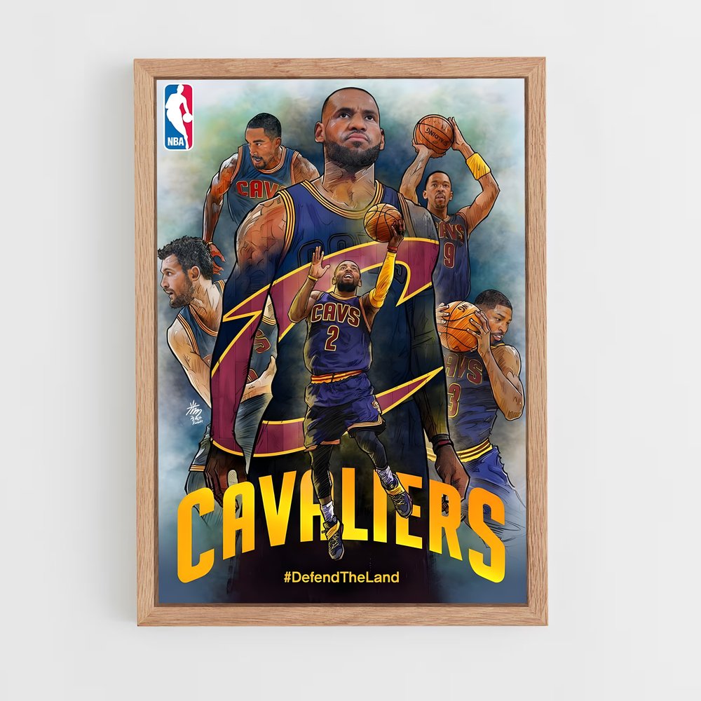cleveland-cavaliers-4 cadre Bois clair