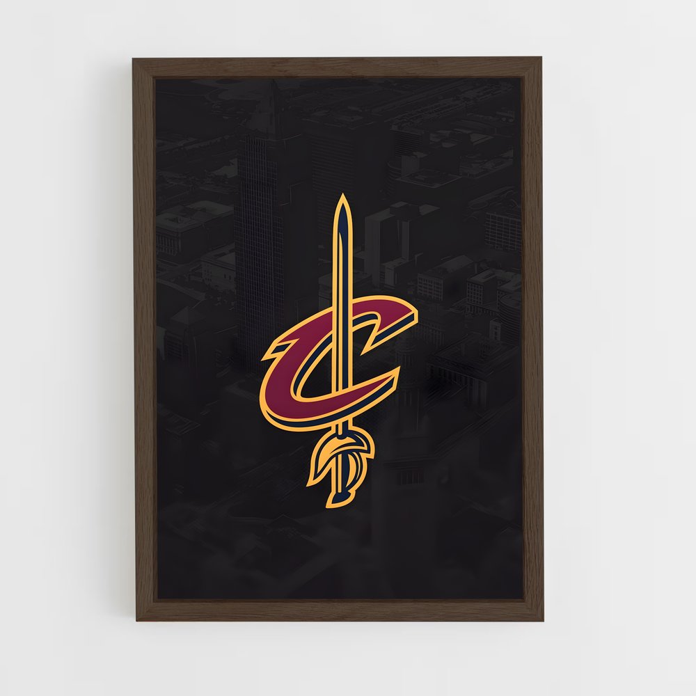 cleveland-cavaliers-7 cadre Bois foncé