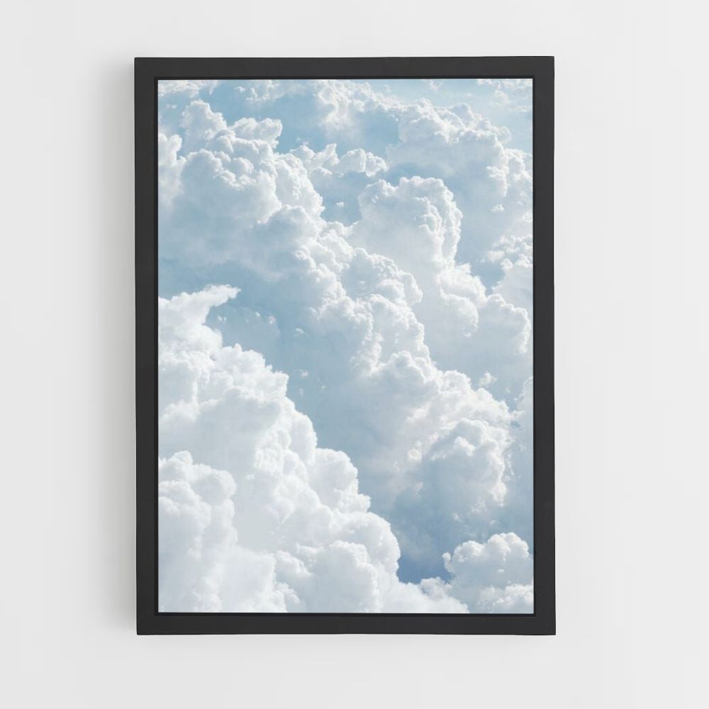 Poster mit weißen Wolken