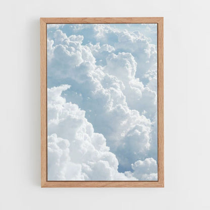 Poster mit weißen Wolken