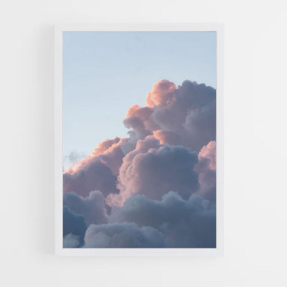 Poster mit rosa Wolken