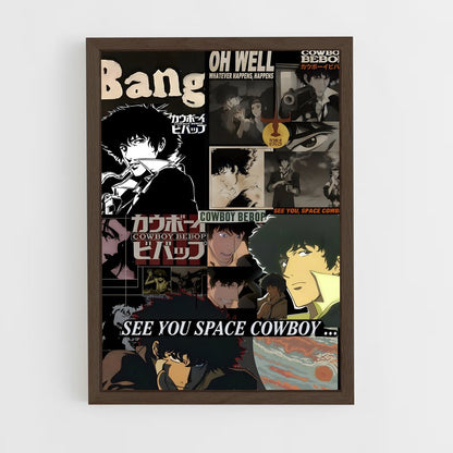 cowboy-bebop-17 cadre Bois foncé