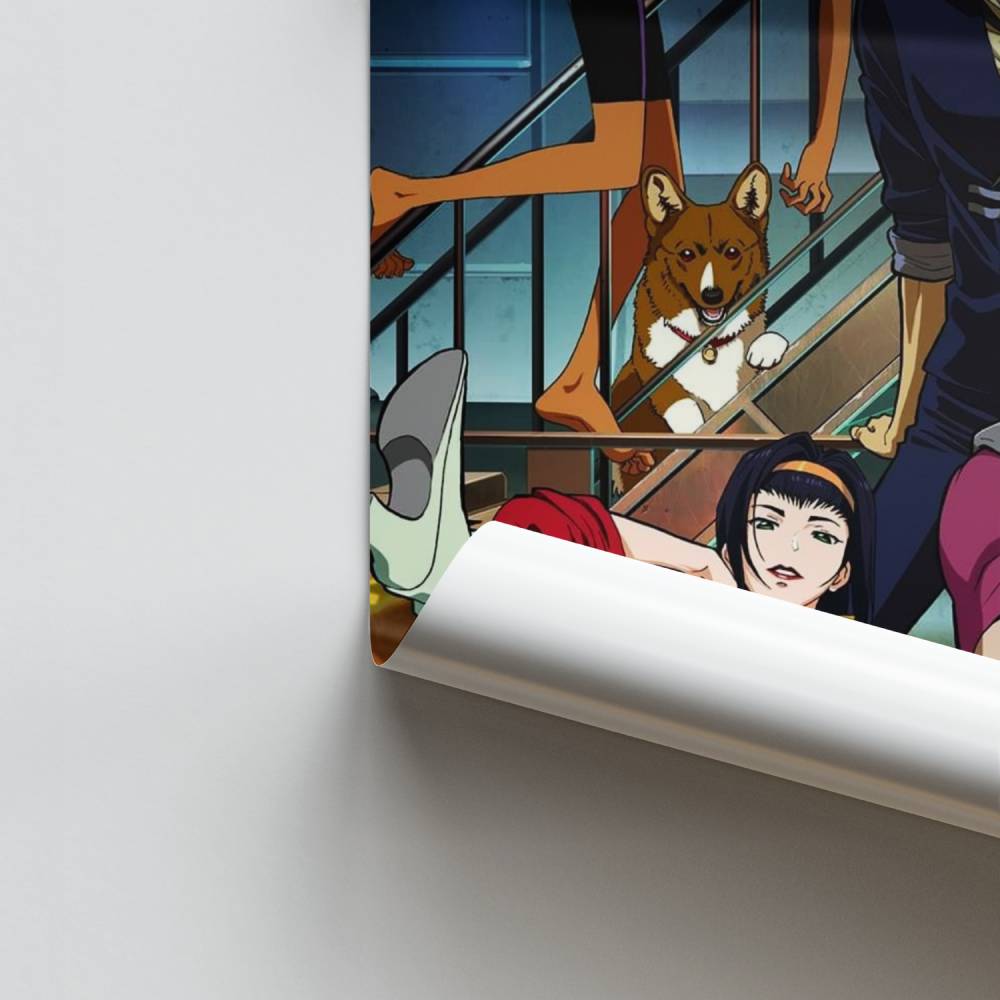 Poster mit Cowboy-Bebop-Charakteren