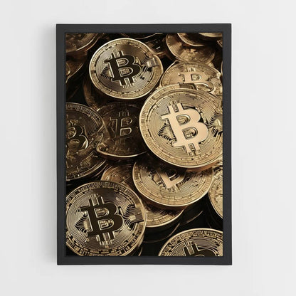 Poster Bitcoin-Münzen