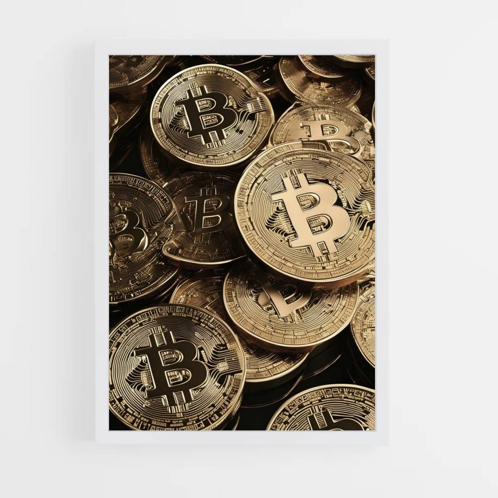 Poster Bitcoin-Münzen