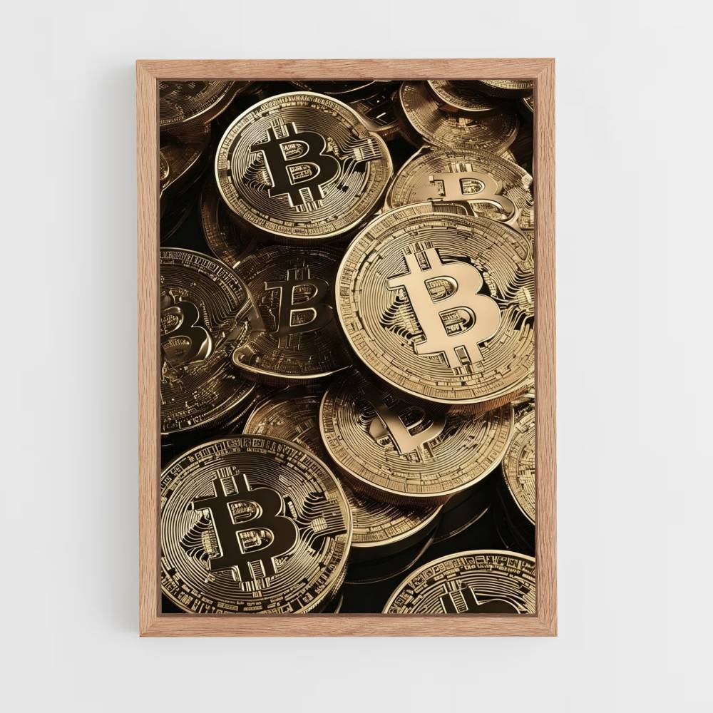 Poster Bitcoin-Münzen