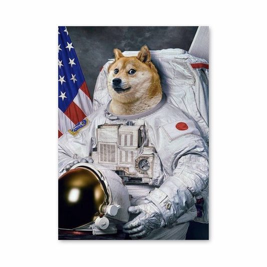 Poster Doge Astronaute