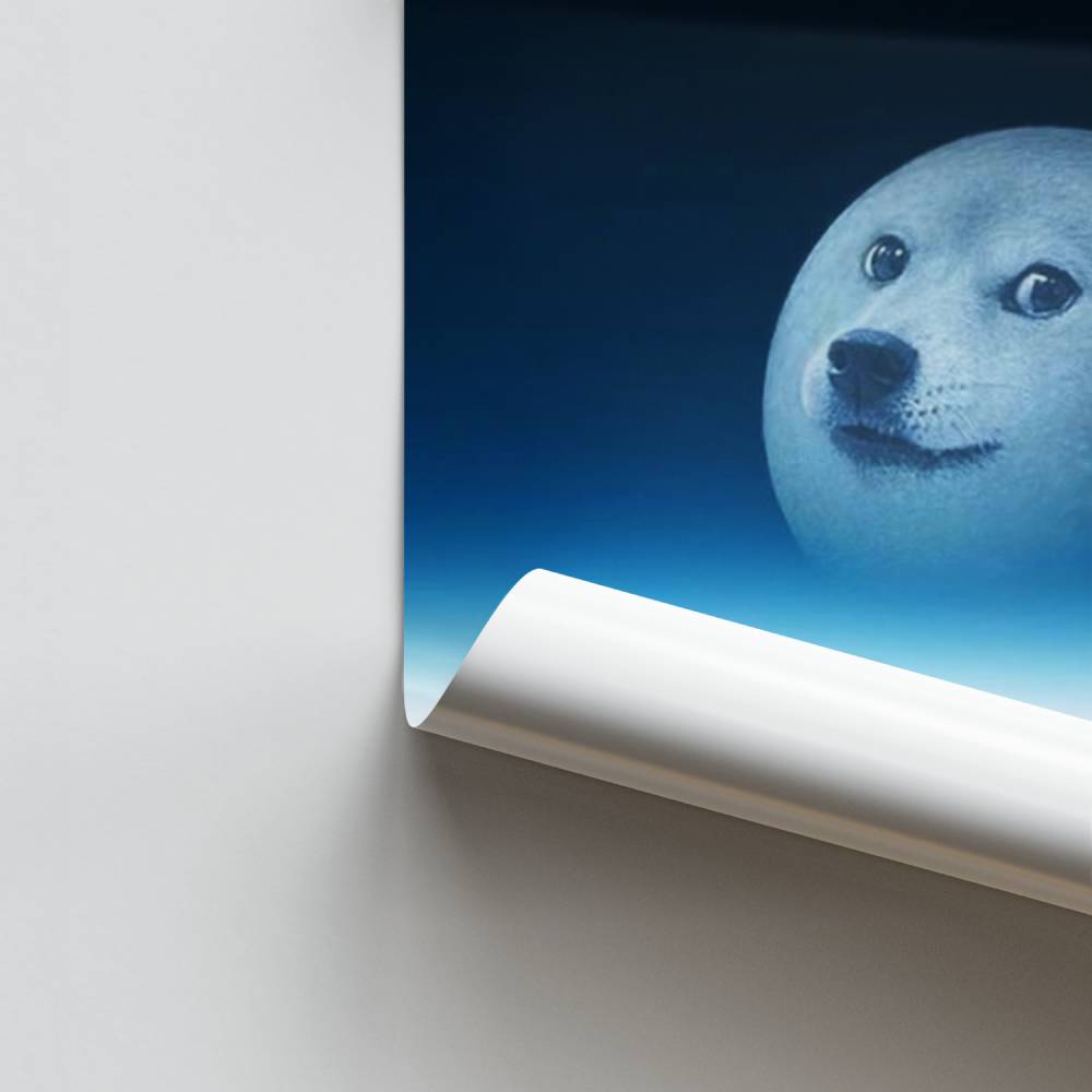 Doge Moon Poster