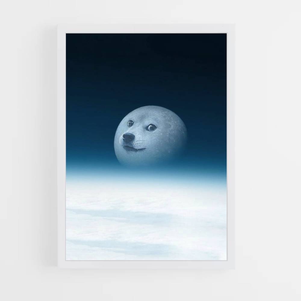 Doge Moon Poster