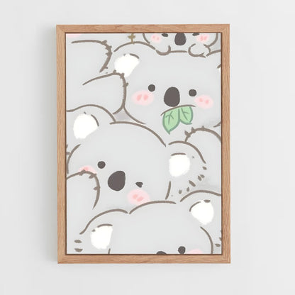cute-animals-4 cadre Bois clair