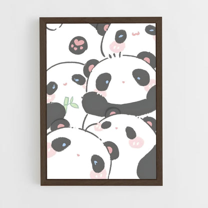 cute-animals-6 cadre Bois foncé