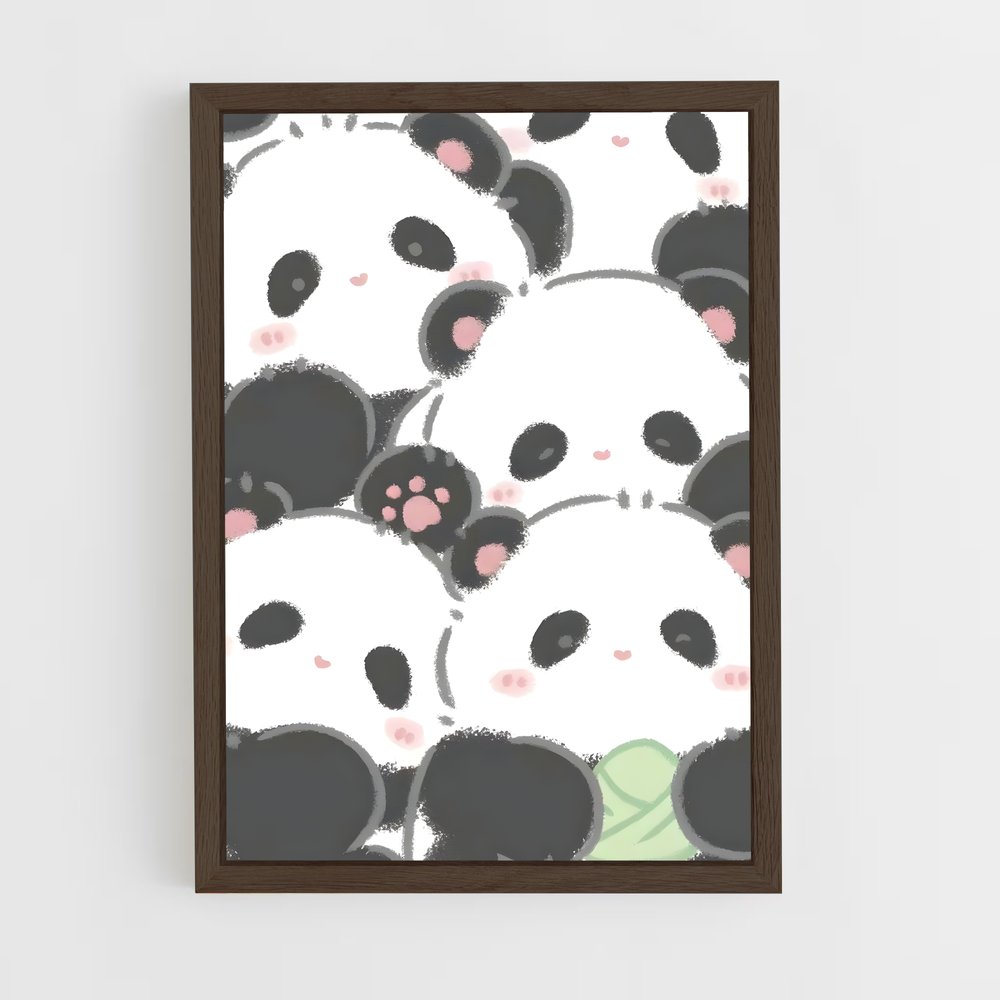 cute-animals-7 cadre Bois foncé