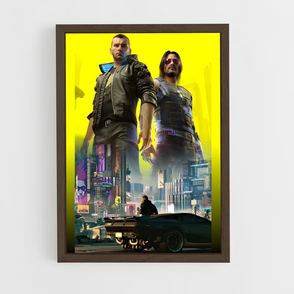cyberpunk-17 cadre Bois foncé