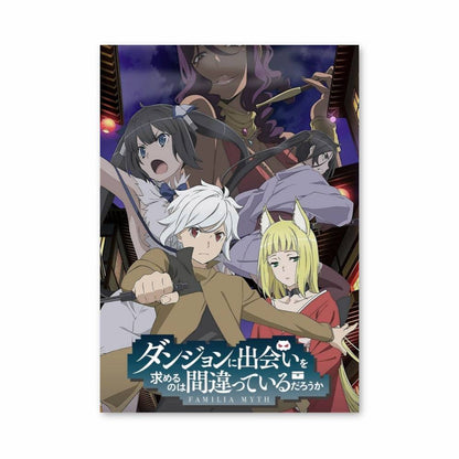 Poster Danmachi Myth Familia