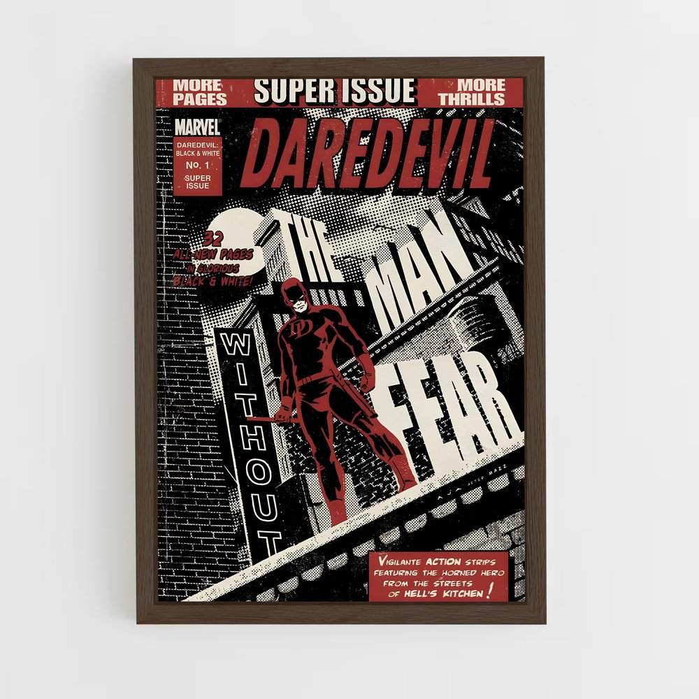 daredevil-7 cadre Bois foncé