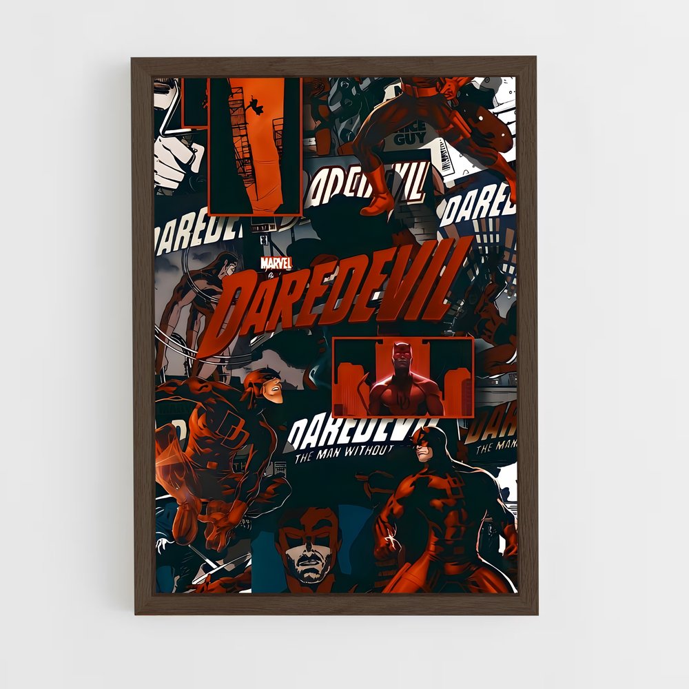 daredevil-8 cadre Bois foncé