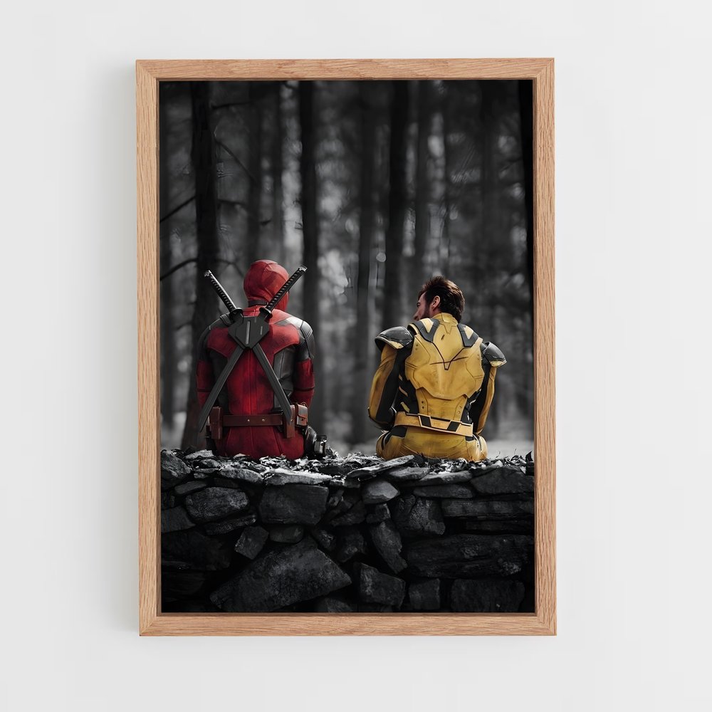 deadpool-12 cadre Bois clair