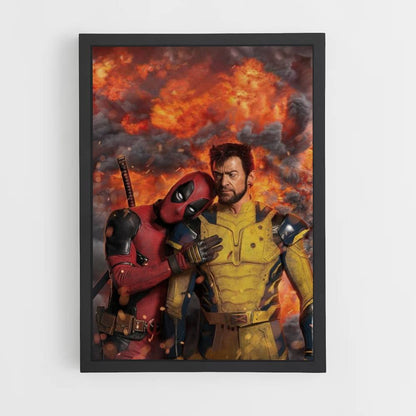 Poster Deadpool Wolverine Explosion