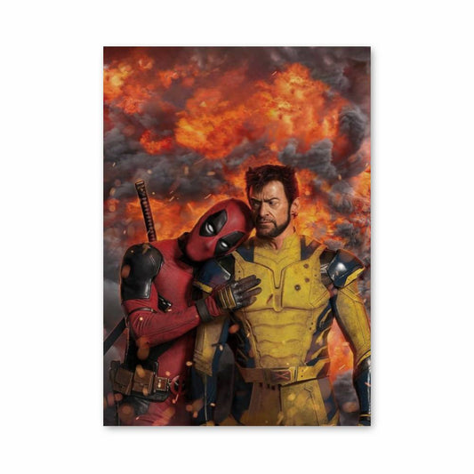 Poster Deadpool Wolverine Explosion