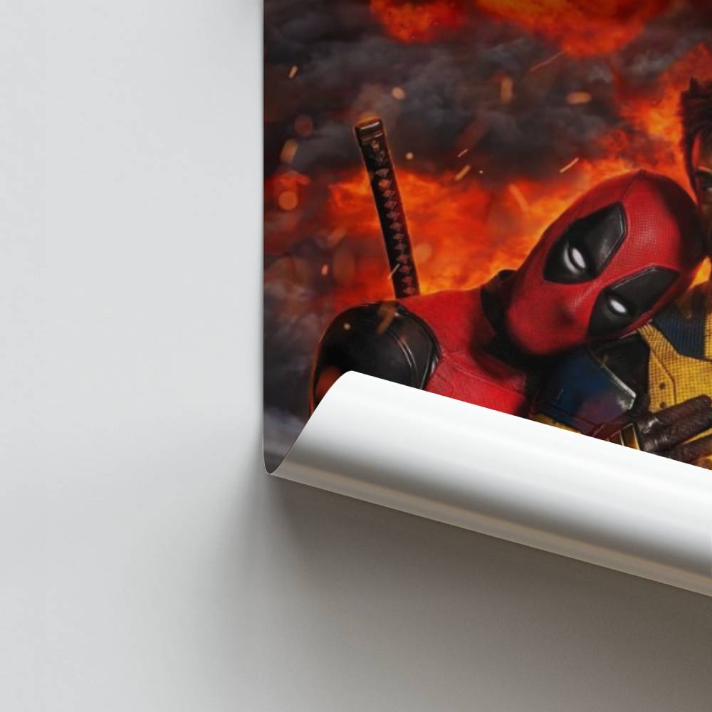 Poster Deadpool Wolverine Explosion