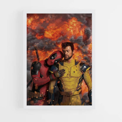 Poster Deadpool Wolverine Explosion