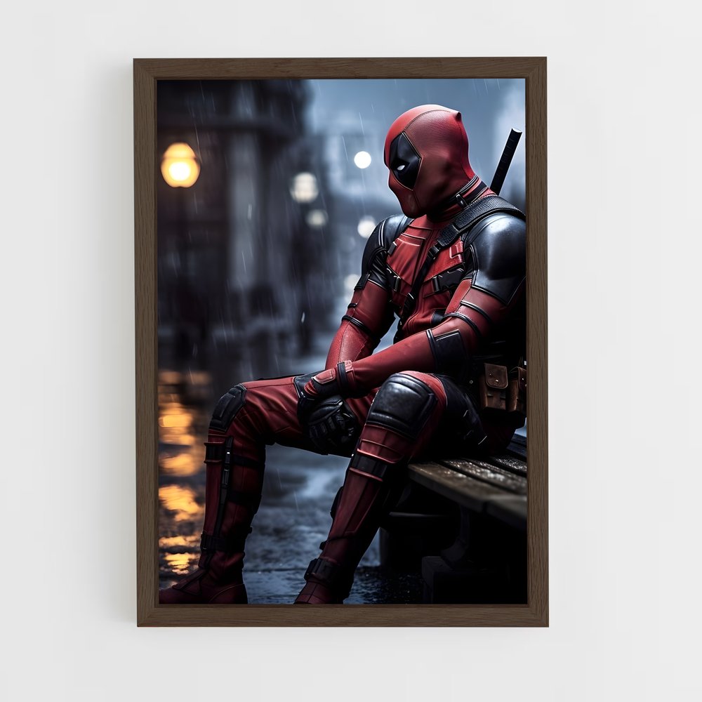 deadpool-7 cadre Bois foncé