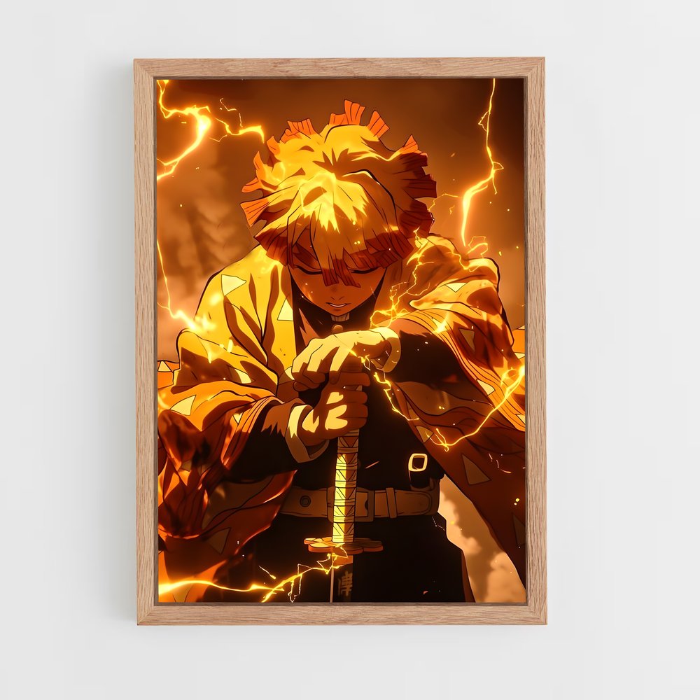demon-slayer-12 cadre Bois clair