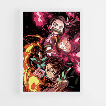 Poster Tanjiro Nezuko-Angriff