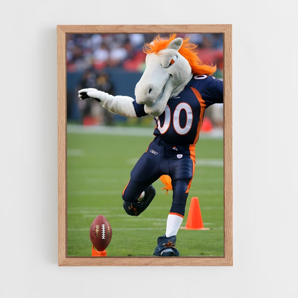 denver-broncos-2 cadre Bois clair