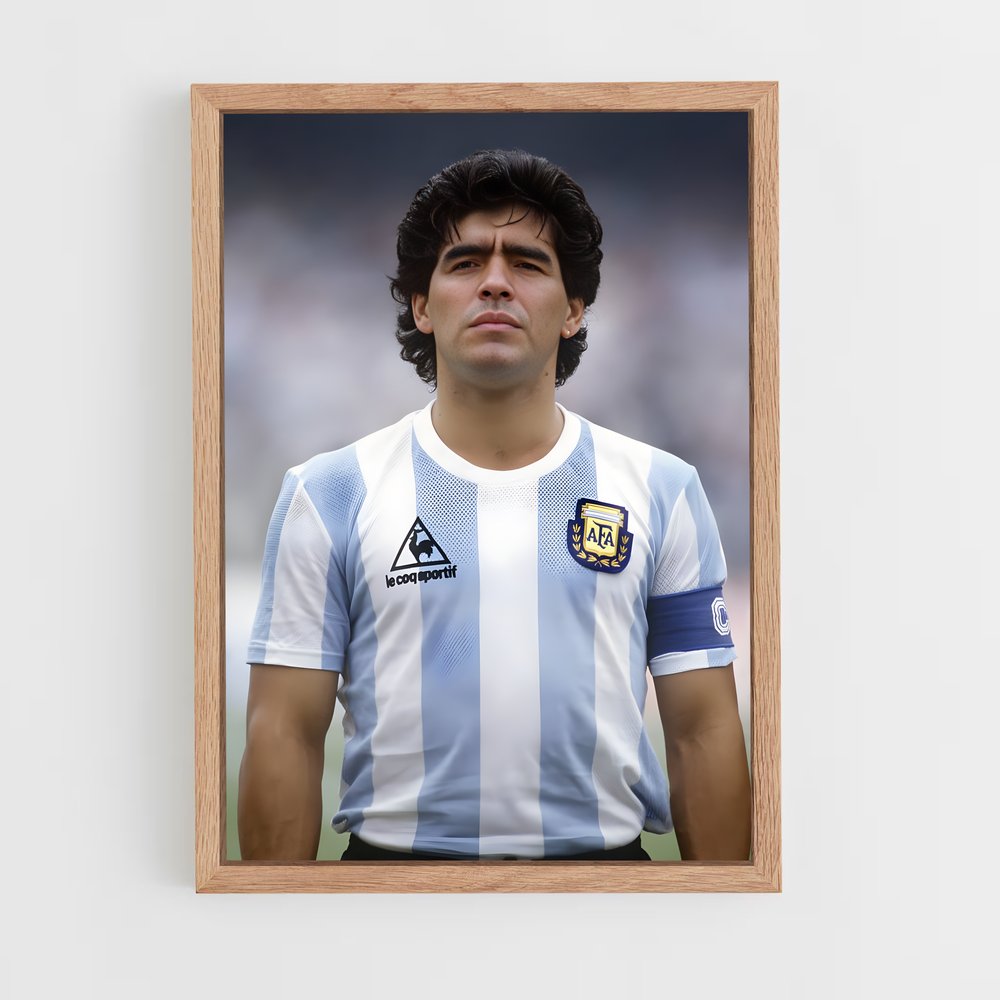 diego-maradona-1 cadre Bois clair