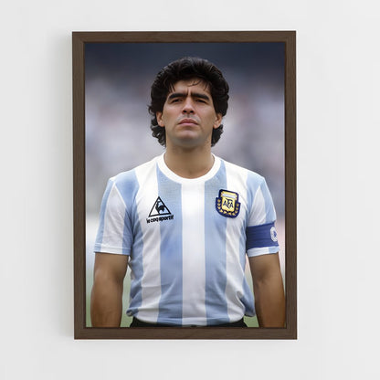 diego-maradona-1 cadre Bois foncé