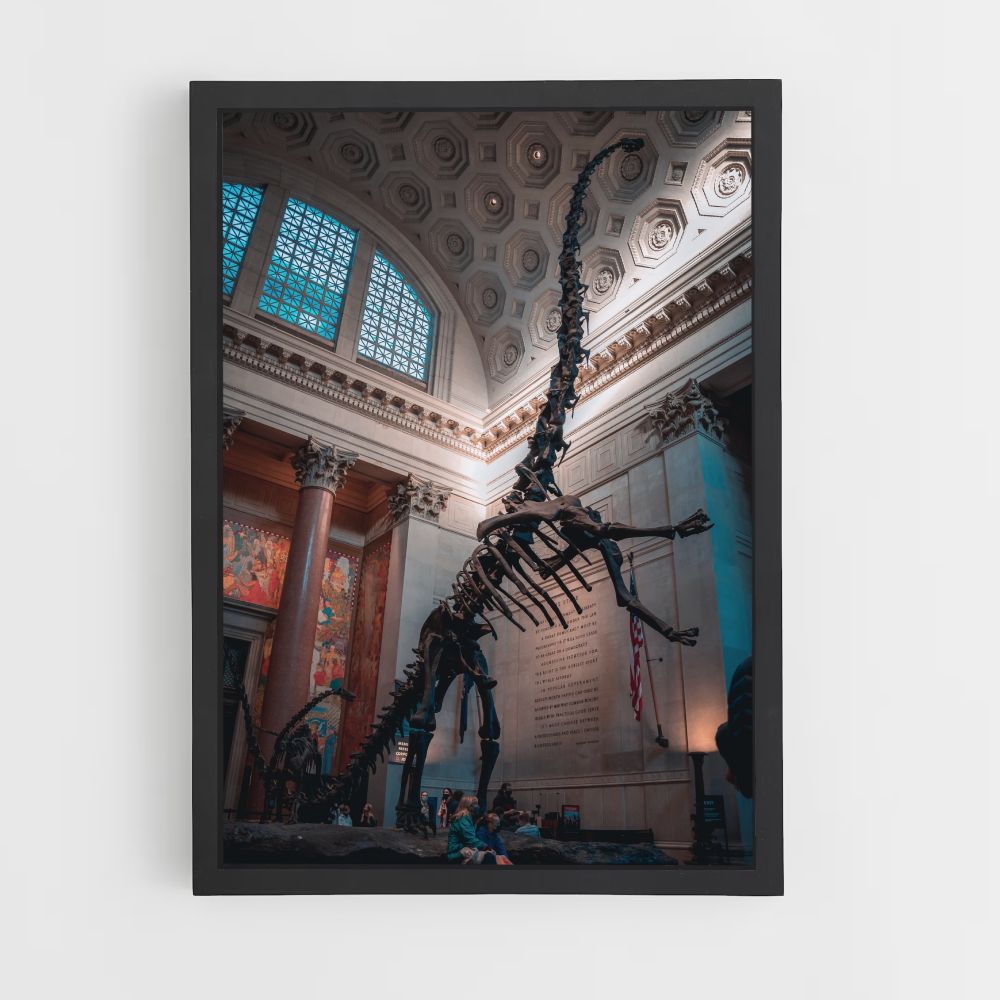 Diplodocus-Skelett-Poster