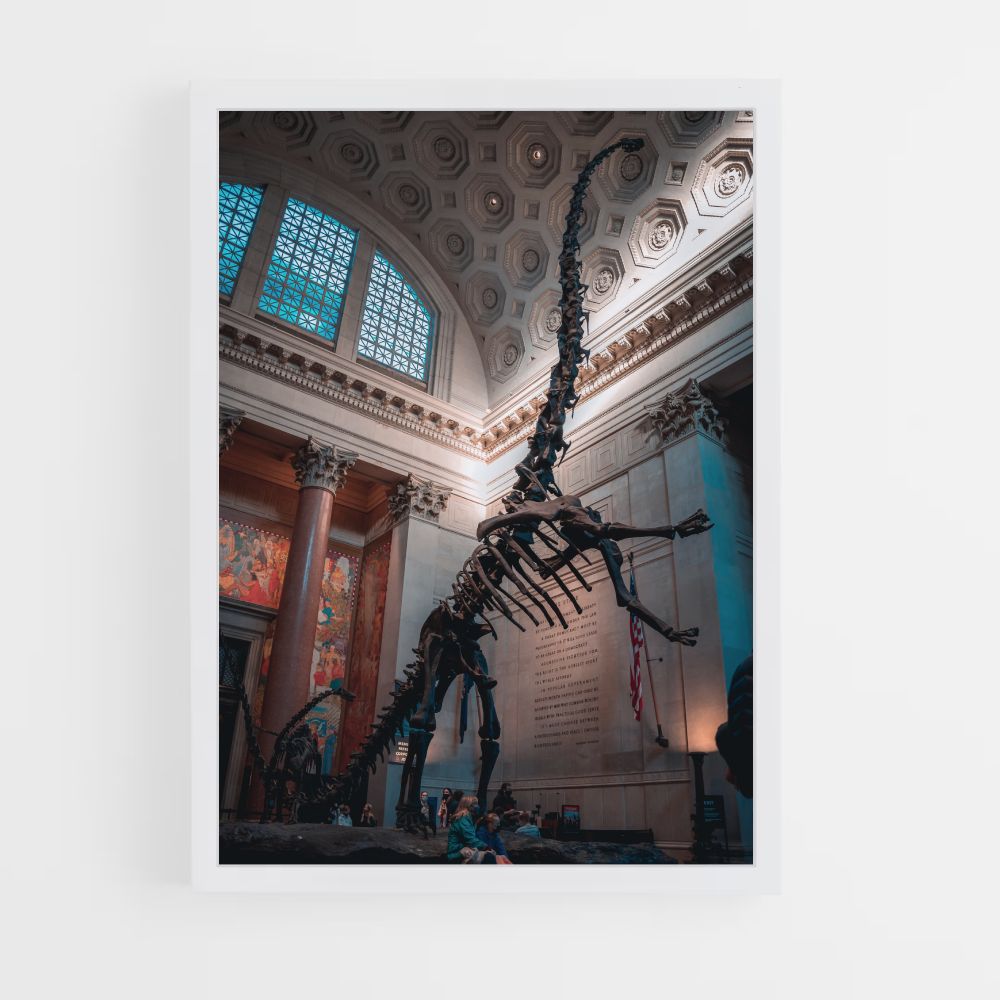 Diplodocus-Skelett-Poster