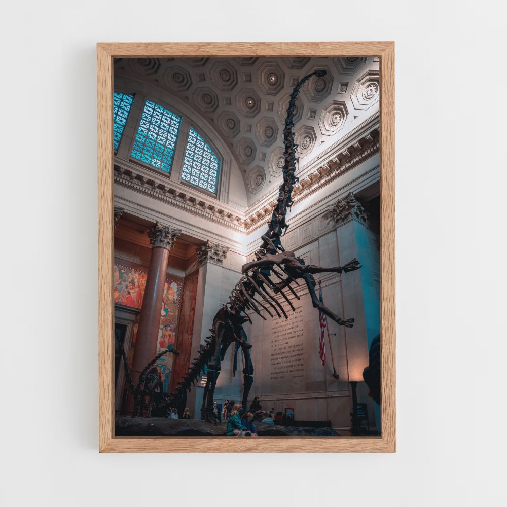 Diplodocus-Skelett-Poster