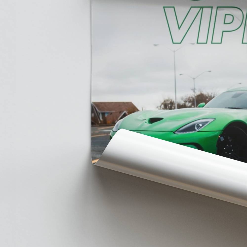 Grünes Dodge Viper Poster