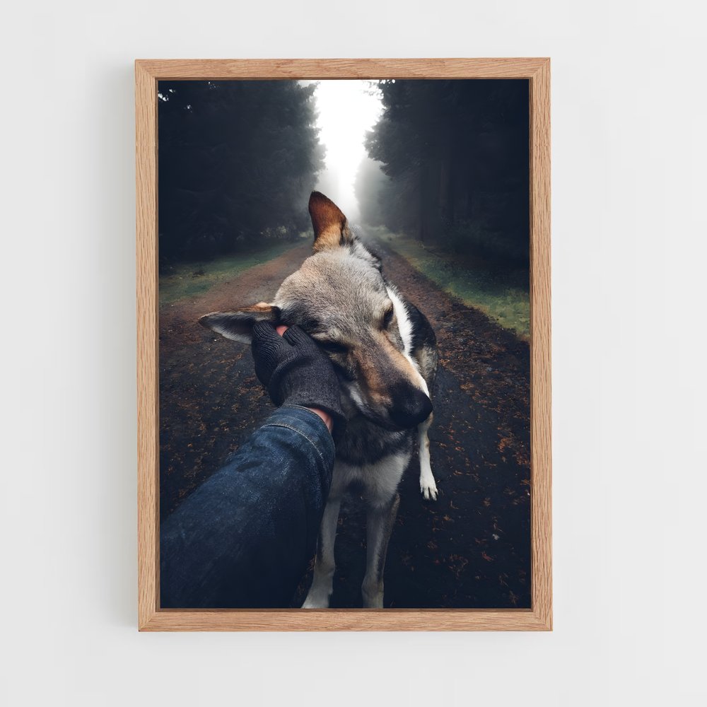 dog-4 cadre Bois clair