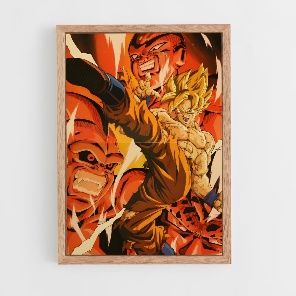 dragon-ball-10 cadre Bois clair