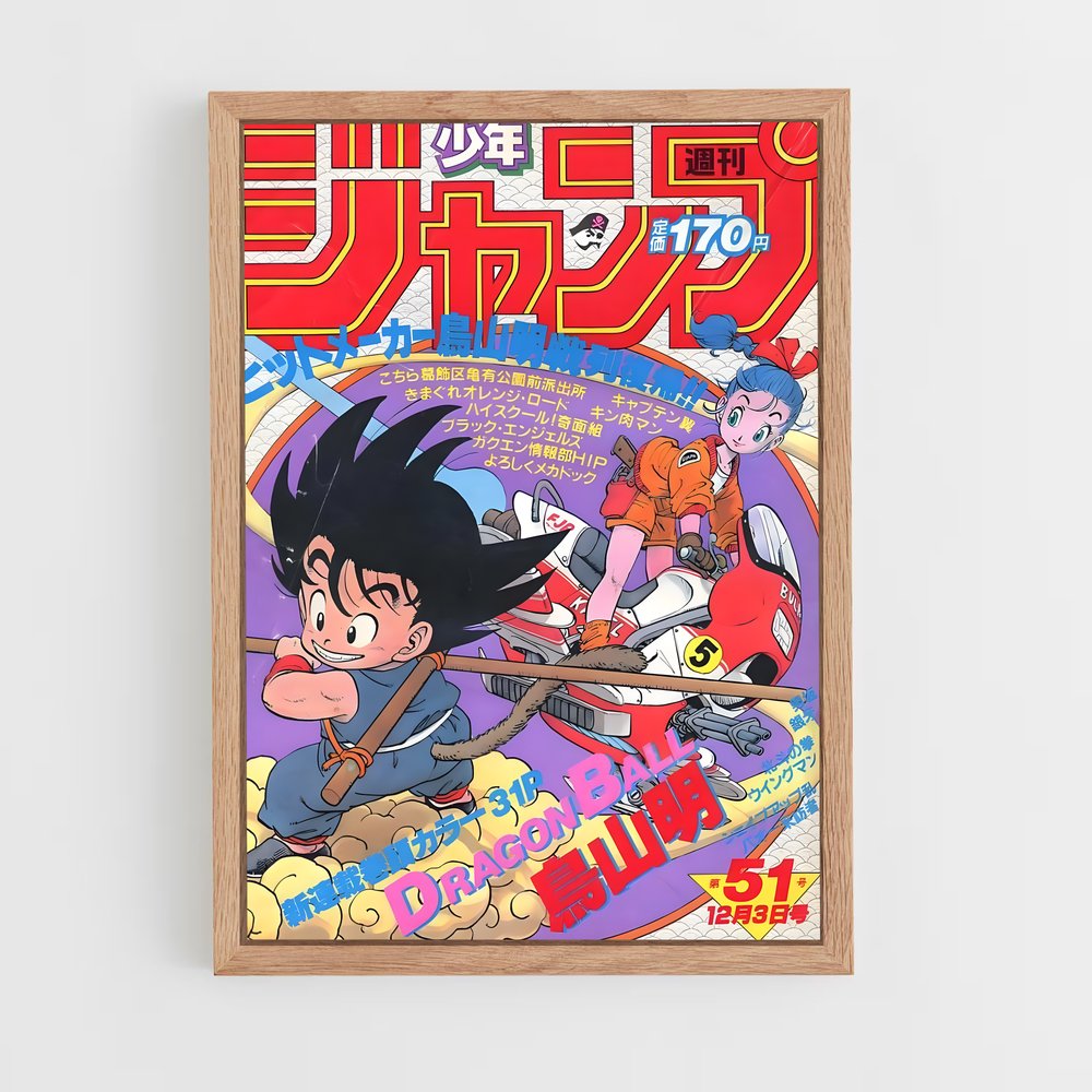 dragon-ball-12 cadre Bois clair