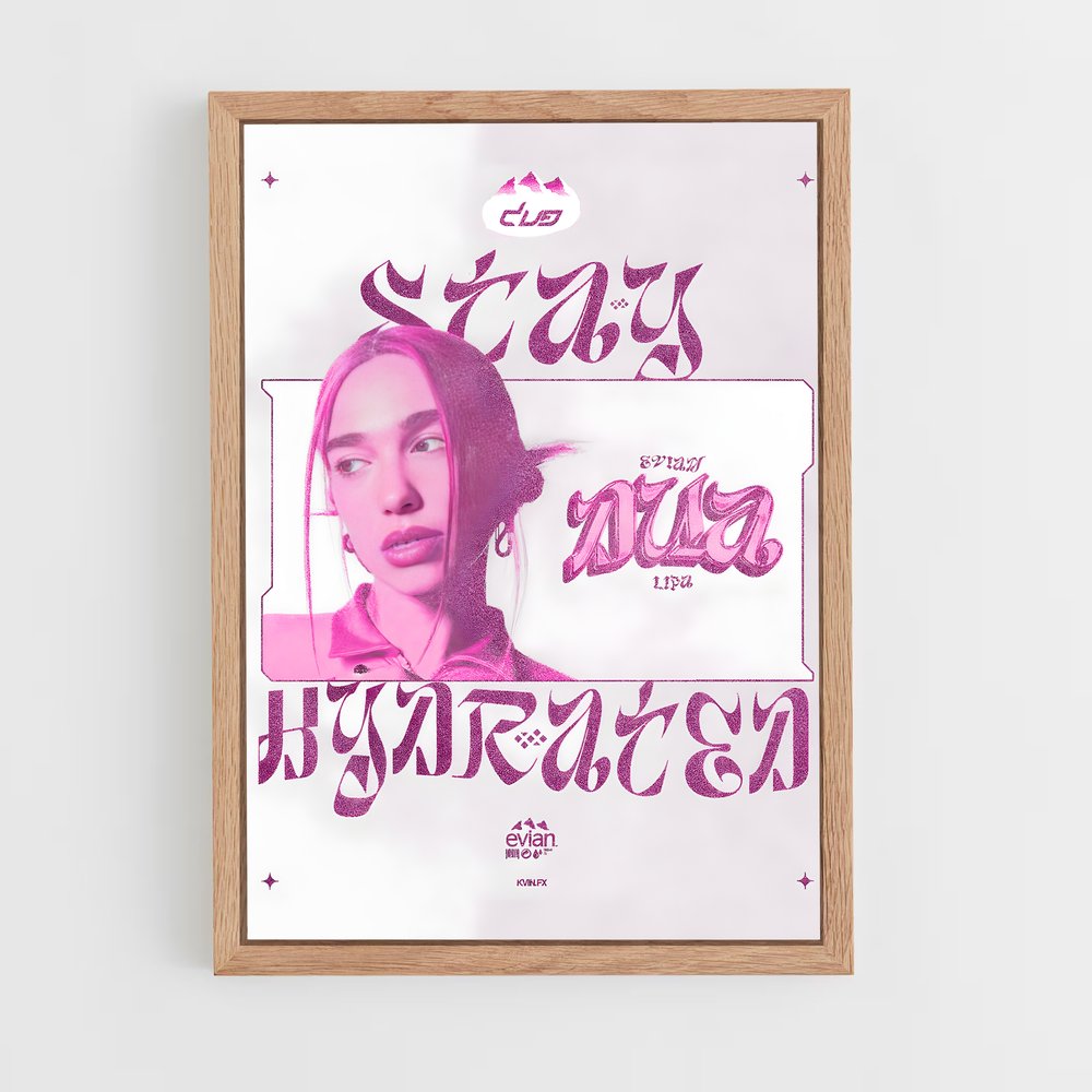dua-lipa-19 cadre Bois clair