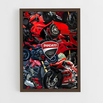 ducati-7 cadre Bois foncé