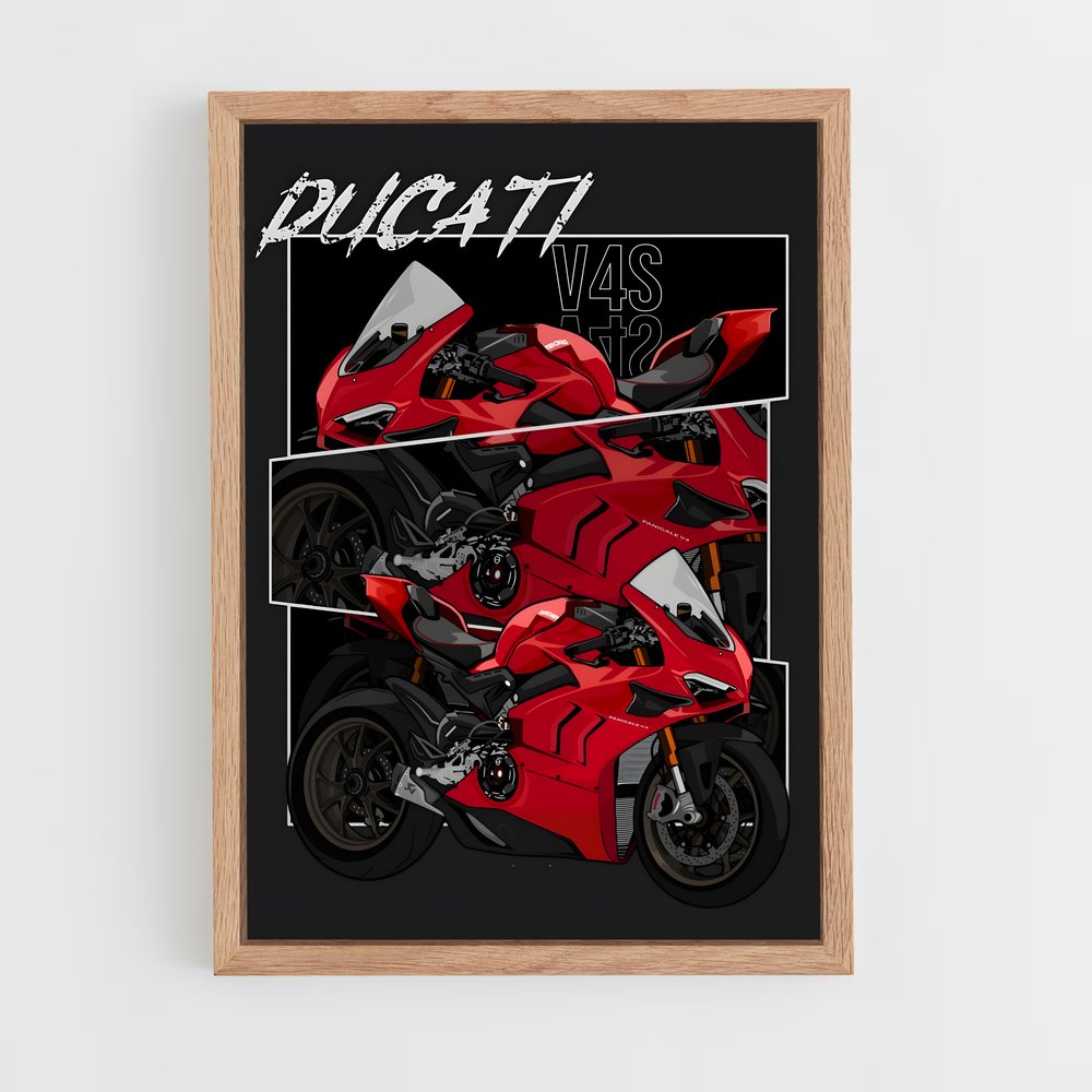 ducati-8 cadre Bois clair